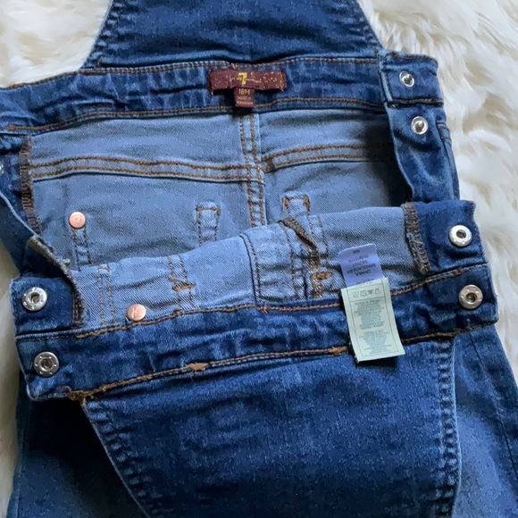 7 for all mankind jean bib overalls with elastic straps. 18m. - Picture 9 of 10